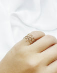 Bague 3 fleurs simple