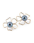 Bijou Treasures by Tevei Perle boucle collection hibiscus avec une perle