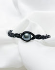 Bracelet Tresse Cuir 1 perle
