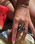 BAGUE INVISIBLE 3 PERLES