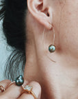 boucles d'oreilles, perles tahiti, perle noire, perles, bijoux, polynesie, tevei perle, goldfilled, shopping