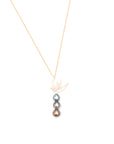 Bijou Treasure by Tevei Perle collier birds of paradise avec trois perles en goldfilled