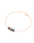 Bijou Treasures by Tevei Perle collier jonc avec trois perles en goldfilled