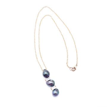Bijou collection Ringu en goldfilled avec 3 perles de tahiti
