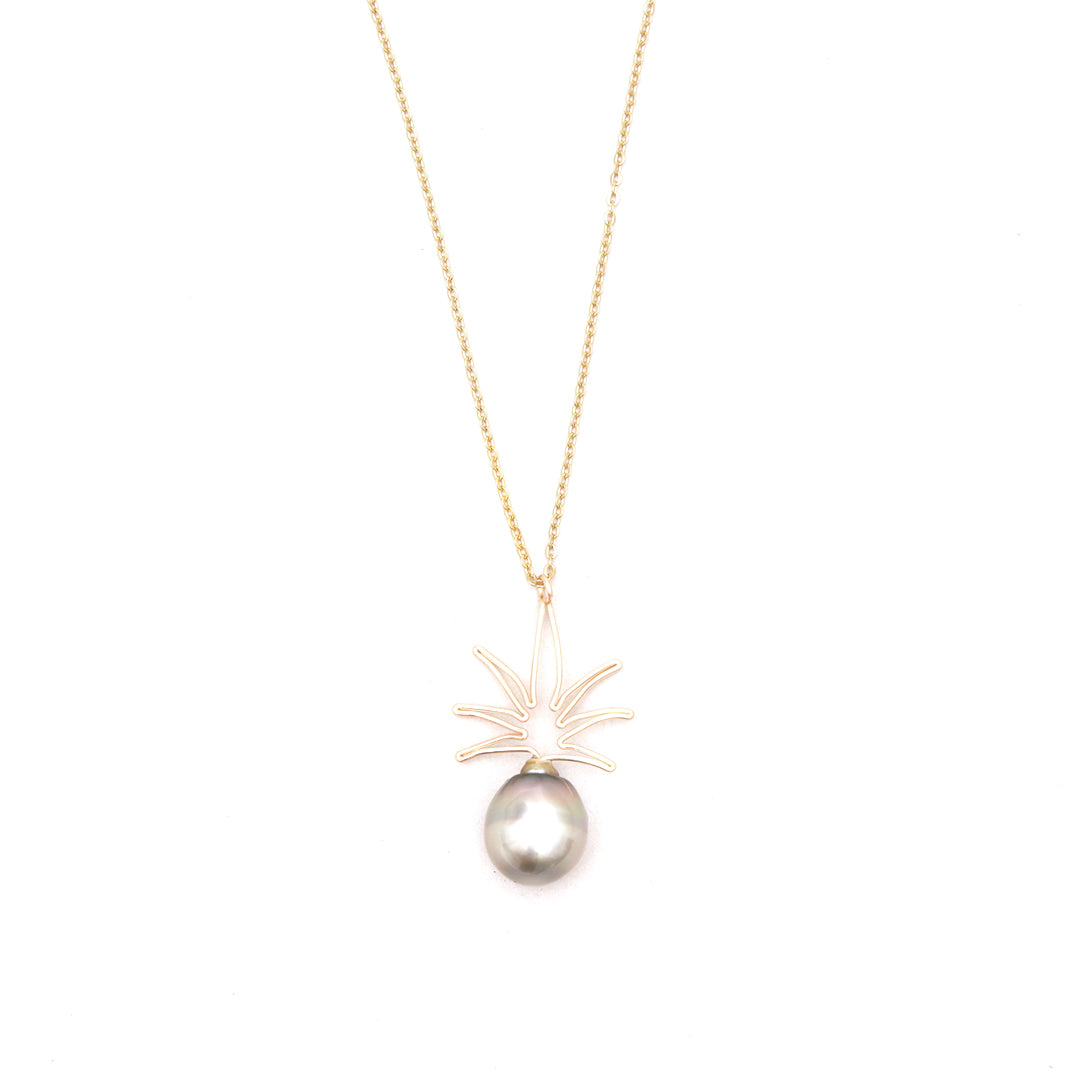 Bijou Treasure by Tevei Perle collier ananas avec une perle en goldfilled