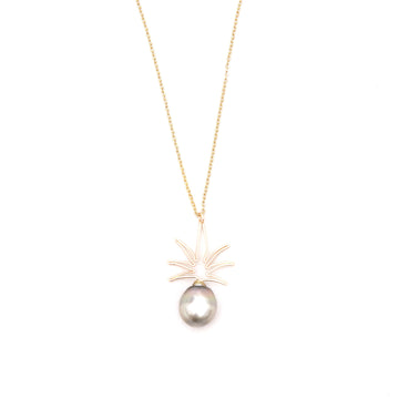 Bijou Treasure by Tevei Perle collier ananas avec une perle en goldfilled